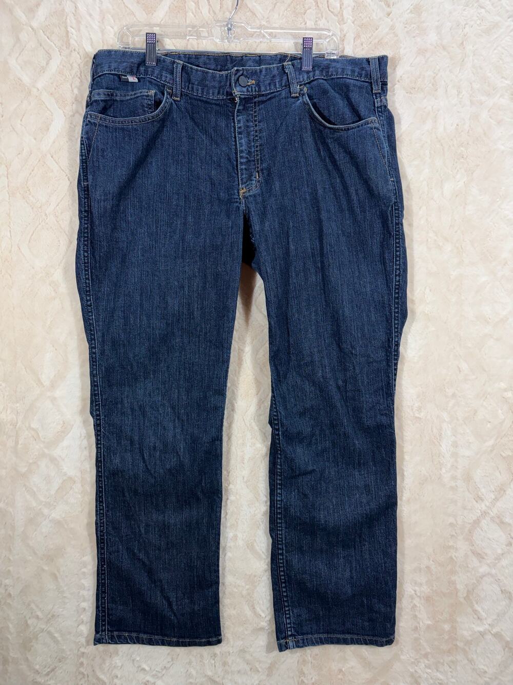 Carhartt Women’s Size 18 Short Dark Wash Blue Denim Jeans Straight Leg EUC